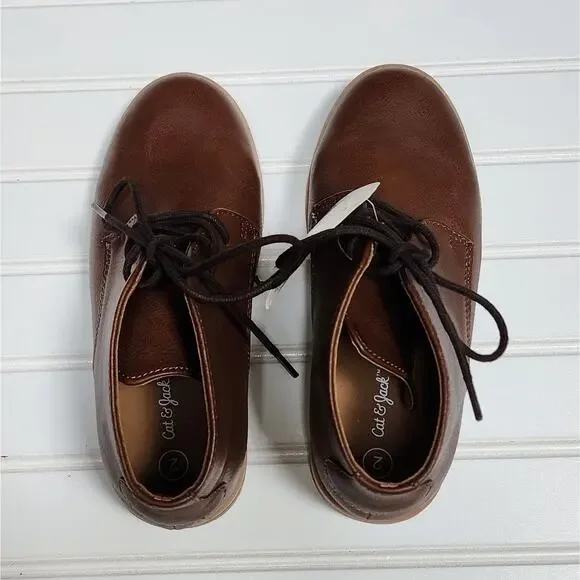 NWT Cat & Jack Filip Brown Chukka Boots - Picture 2 of 11